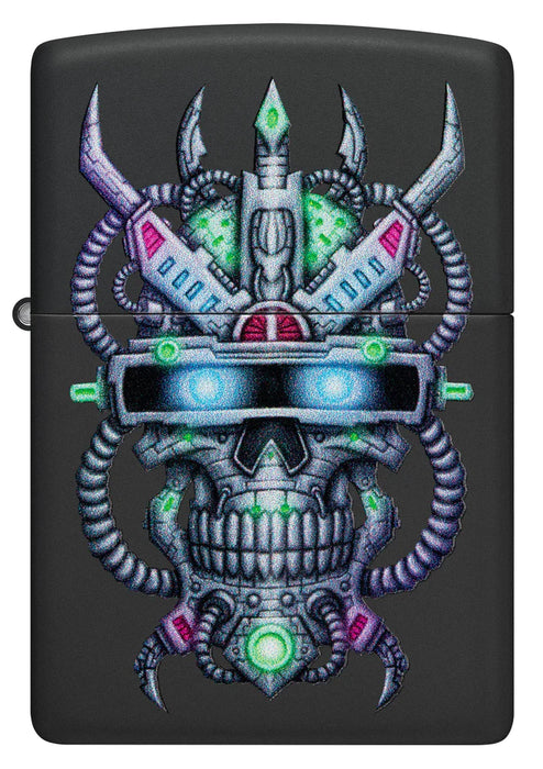 Zippo Cyber Skull Black Matte - Kveikjari