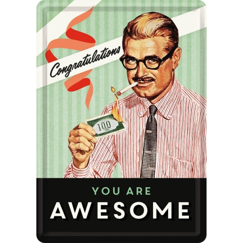 You Are Awesome (Póstkort úr málmi)
