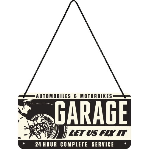 Garage - Let Us Fix It - Hangandi Skilti