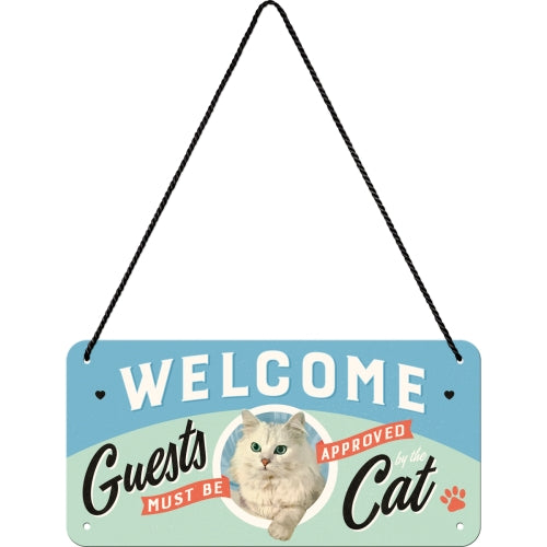 Welcome Guests Cat - Hangandi Skilti