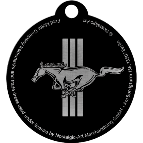 Lyklakippa -  Ford Mustang - Horse & Stripes Logo
