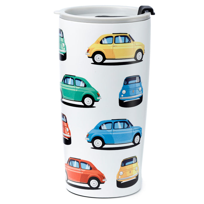 Retro Fiat 500 - stál ferðabolli