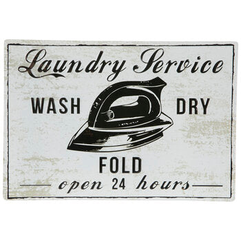 Wash, Dry & Fold - Málmskilti