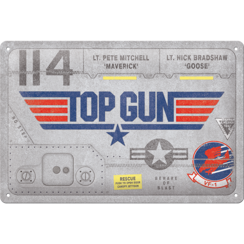 Top Gun Aircraft Metal - Skilti