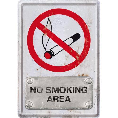 No Smoking Area (Póstkort úr málmi)