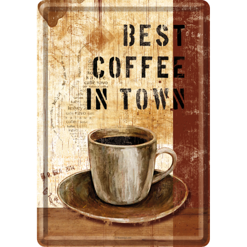 Best Coffee in Town (Póstkort úr málmi)