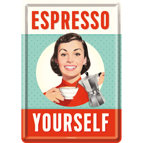 Espresso Yourself (Póstkort úr málmi)