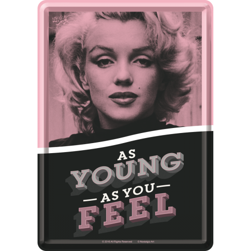 Marilyn - As Young as You Feel (Póstkort úr málmi)