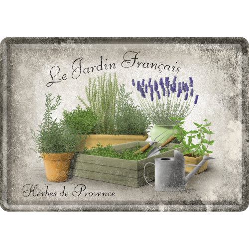 Jardin Francais (Póstkort úr málmi)