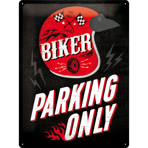 Biker Parking Only - Helmet - Skilti