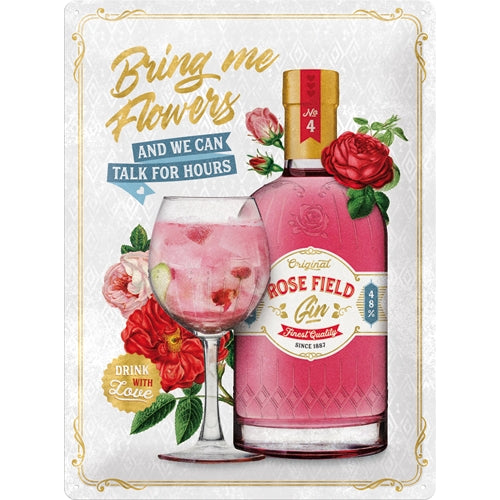 Pink Gin Flowers  - Skilti