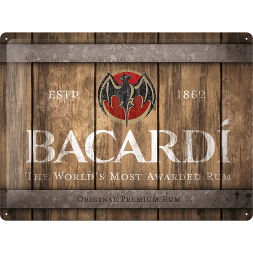 Bacardi - Wood Barrel Logo - Skilti
