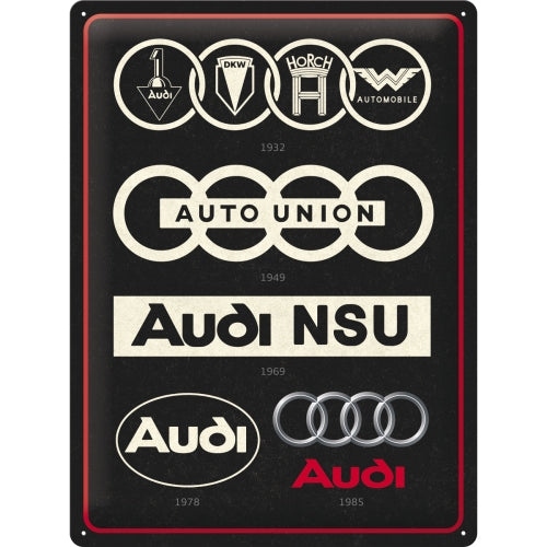 Audi Logo Evolution - Skilti