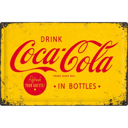 Coca Cola Yellow Logo - Stórt Skilti