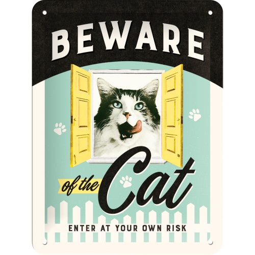 Beware of the Cat - skilti minna