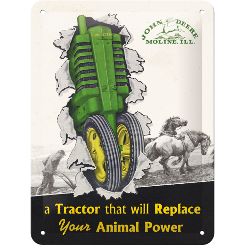 John Deere - Tractor & Animal Power - skilti