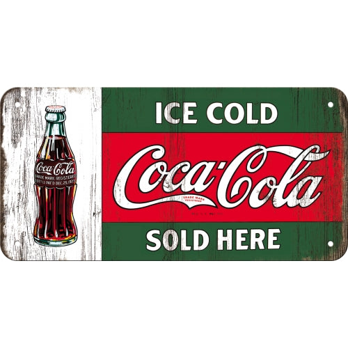 Coca Cola - Ice Cold Sold Here - Hangandi Skilti