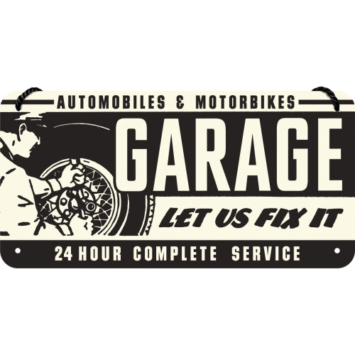 Garage - Let Us Fix It - Hangandi Skilti