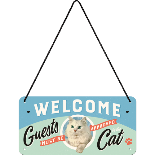 Welcome Guests Cat - Hangandi Skilti