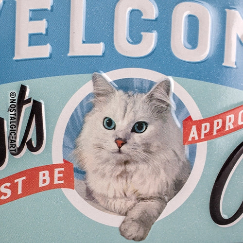 Welcome Guests Cat - Hangandi Skilti