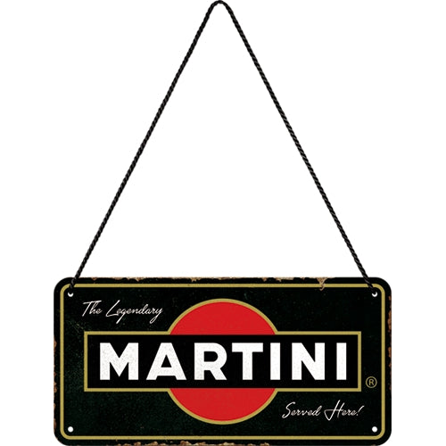 Martini - Served Here - Hangandi Skilti