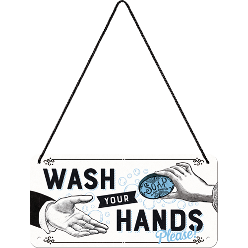 Wash Your Hands - Hangandi Skilti