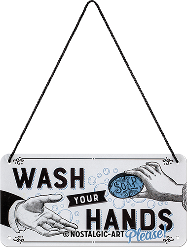 Wash Your Hands - Hangandi Skilti