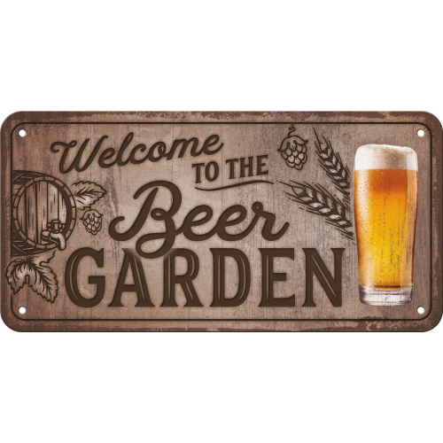 Welcome to the Beer Garden - Hangandi Skilti