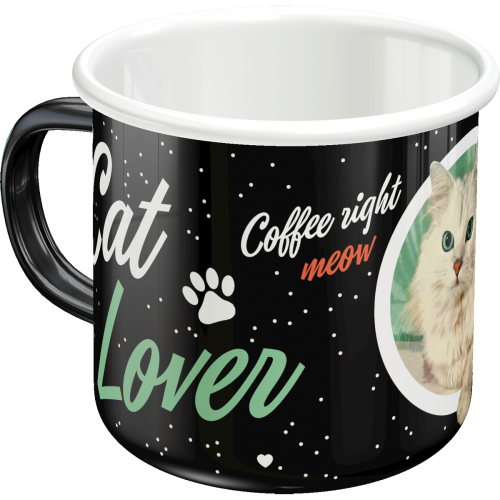 Bolli - Enamel Mug Cat Lover Black