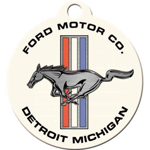 Lyklakippa -  Ford Mustang - Horse & Stripes Logo