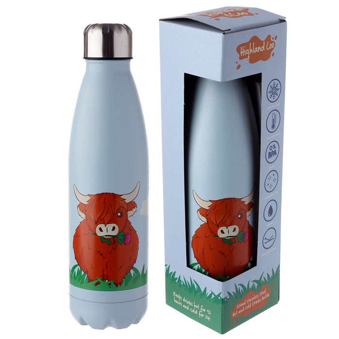 Highland Coo Cow - stálbrúsi