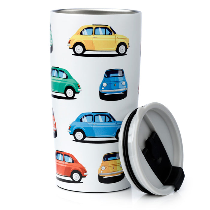 Retro Fiat 500 - stál ferðabolli