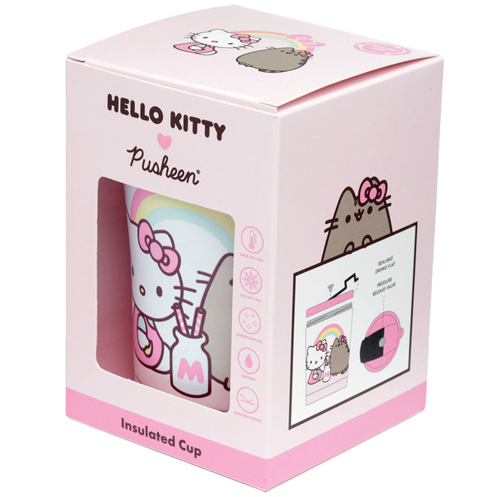 Hello Kitty & Pusheen - stál ferðabolli