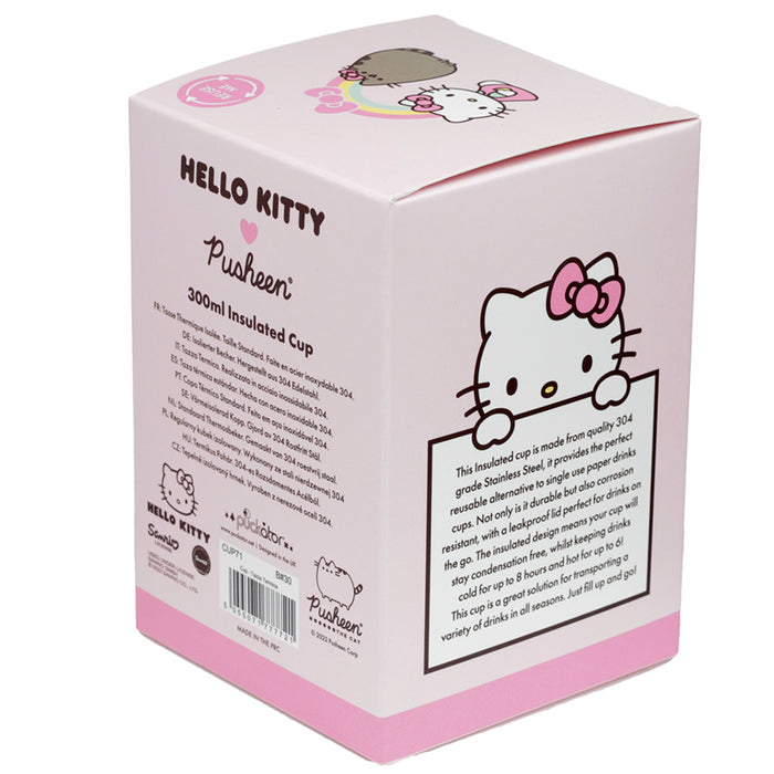 Hello Kitty & Pusheen - stál ferðabolli