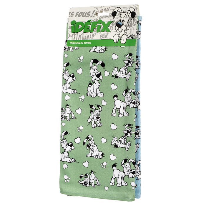 Asterix Tea Towels Idefix (Dogmatix) - uppþvottastykki 2 stk í pakka