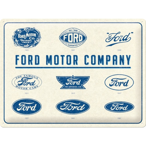 Ford Logo Evolution - skilti